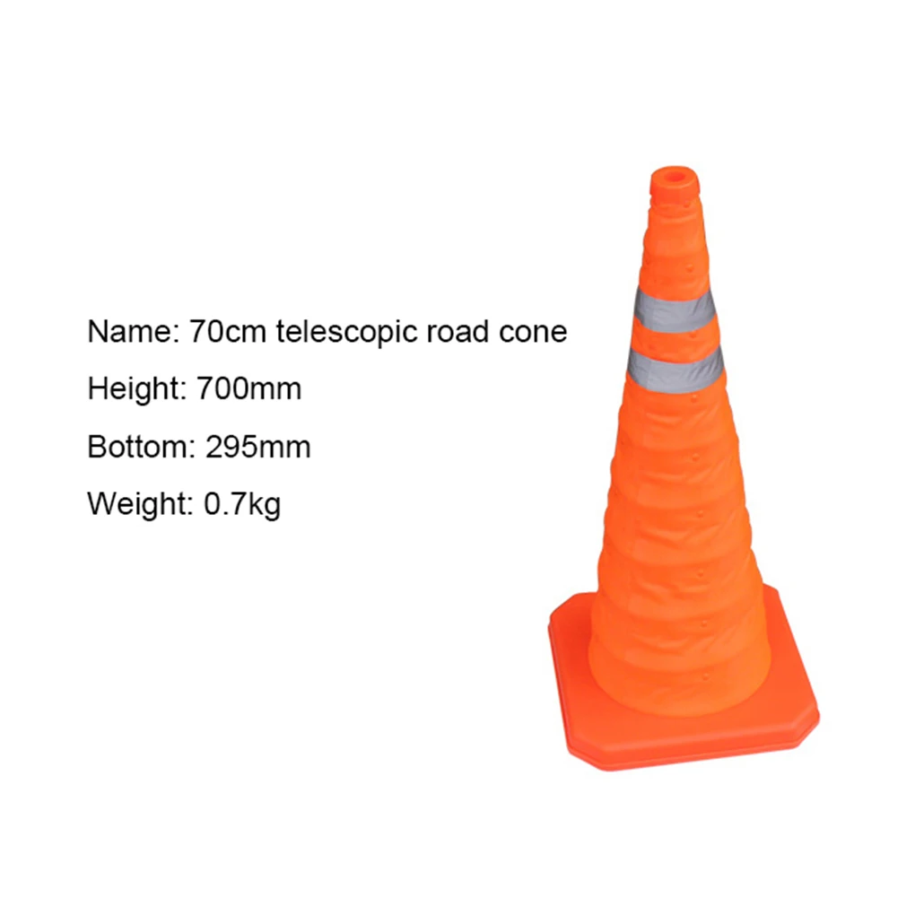 

70cm Collapsible Traffic Cone Road Multi Purpose Folding Pop Up Parking Reflective Safety Cone