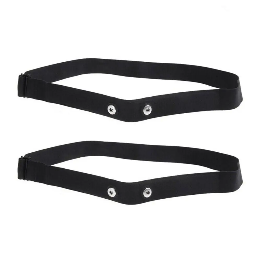 ทนทาน Elastic Heart Rate Monitor สายคล้องคอไนลอนสีดําสายรัดหน้าอกสวมใส่ปรับเซนเซอร์แถบเข็มขัด