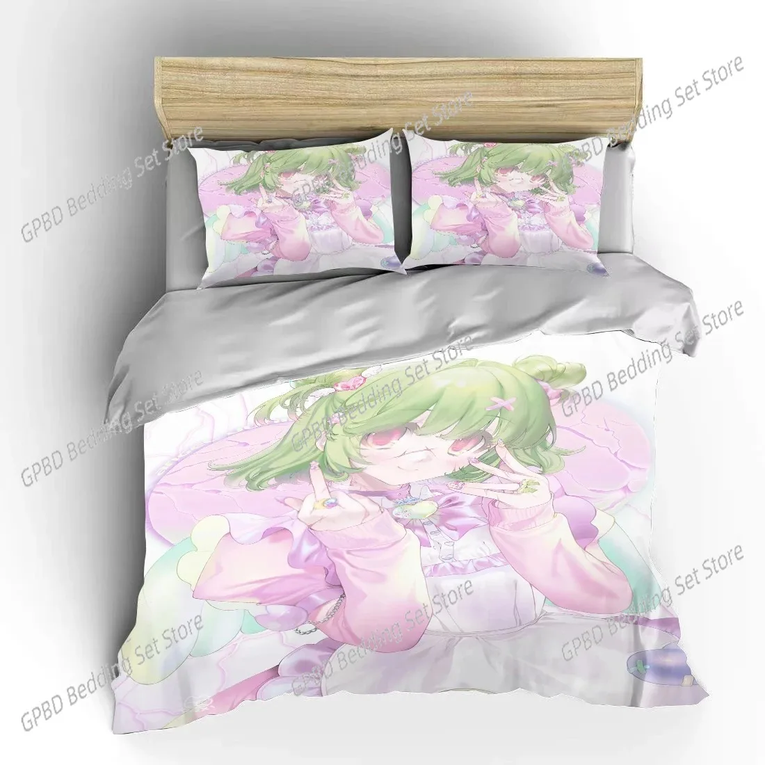 

Japanese 3D Anime Moe Bed European Bedding Set Single Twin Double Queen King Cal King Size Bed Linen Set