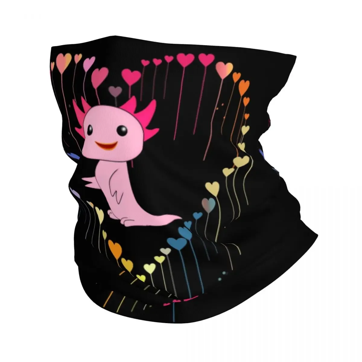 Axolotl Funny Gift Pink Ambystoma Mexicanum Neck Gaiter Men Women Windproof Winter Bandana Scarf for Ski