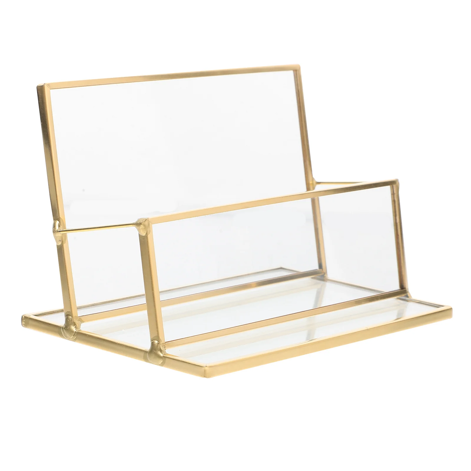 

Card Display Holder Desktop Business Card Base Elegant Name Cards Case for Home Office Organization Clear Table Holder