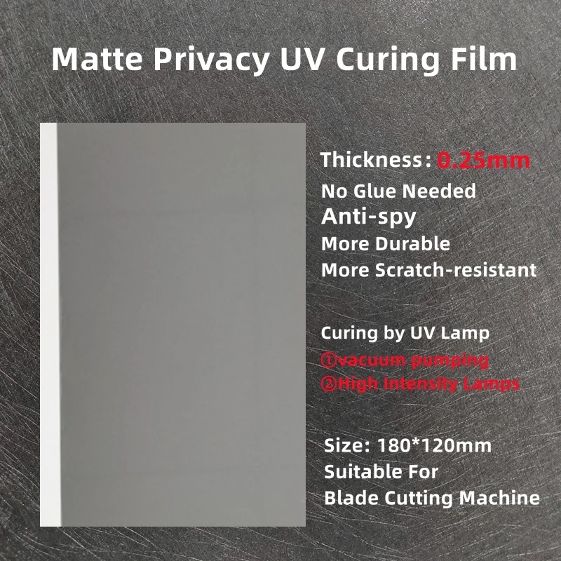 20pcs Matte Privacy UV Curable Film For Mobile Phone Screen Protector For Blade Cutting Machine Anti-Peep Frosted Privacy