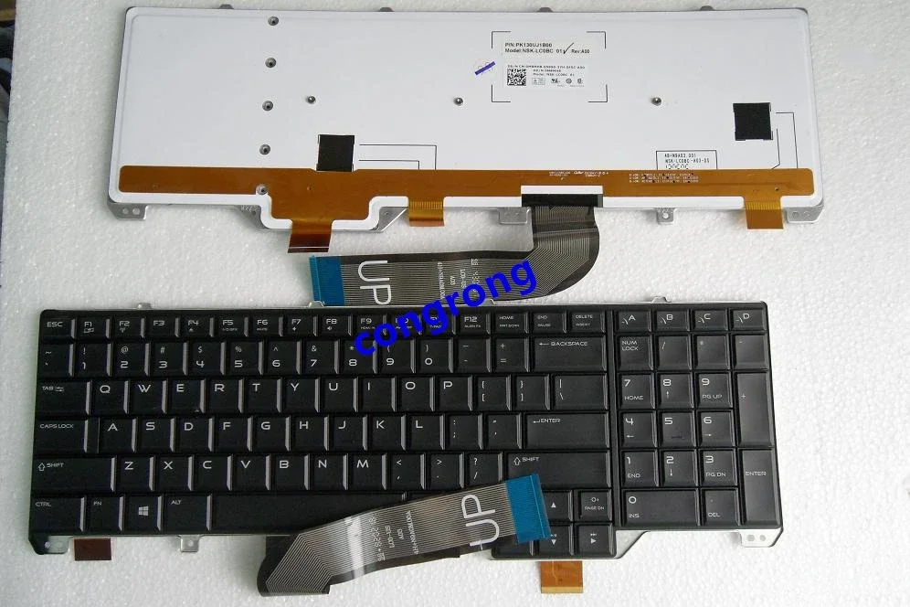 US English Black Backlit Laptop Keyboard for DELL Alienware M17X R5