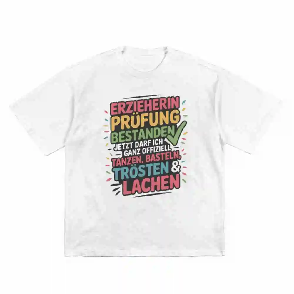 Funny German Teacher Exam I Passed Now Can Officially Short Sleeve Tee 100% Cotton T-Shirt