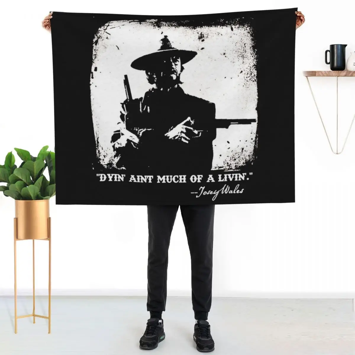 

The Outlaw Josey Wales Shirt Throw Blanket Men's Soft Warm Throw Blanket for Couch