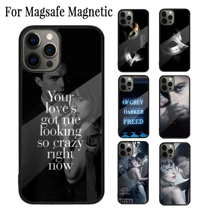 Movie Fifty Shades Darker Magnetic Phone Case Coque For iPhone 16 15 14 Plus 13 12 Mini 11 Pro Max Magsafe Wireless Cover