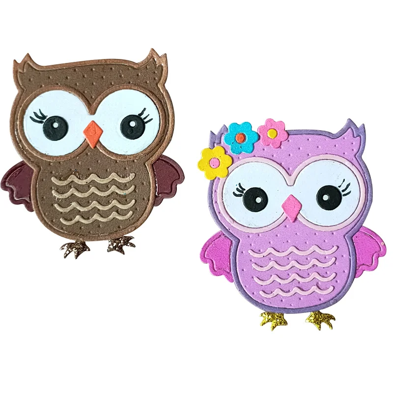 The Owl Metal Cutting Dies Animal Frame DIY Educational Blade Punch Stencils Craft scrapbook Knife Mould 2024 New Arrivals