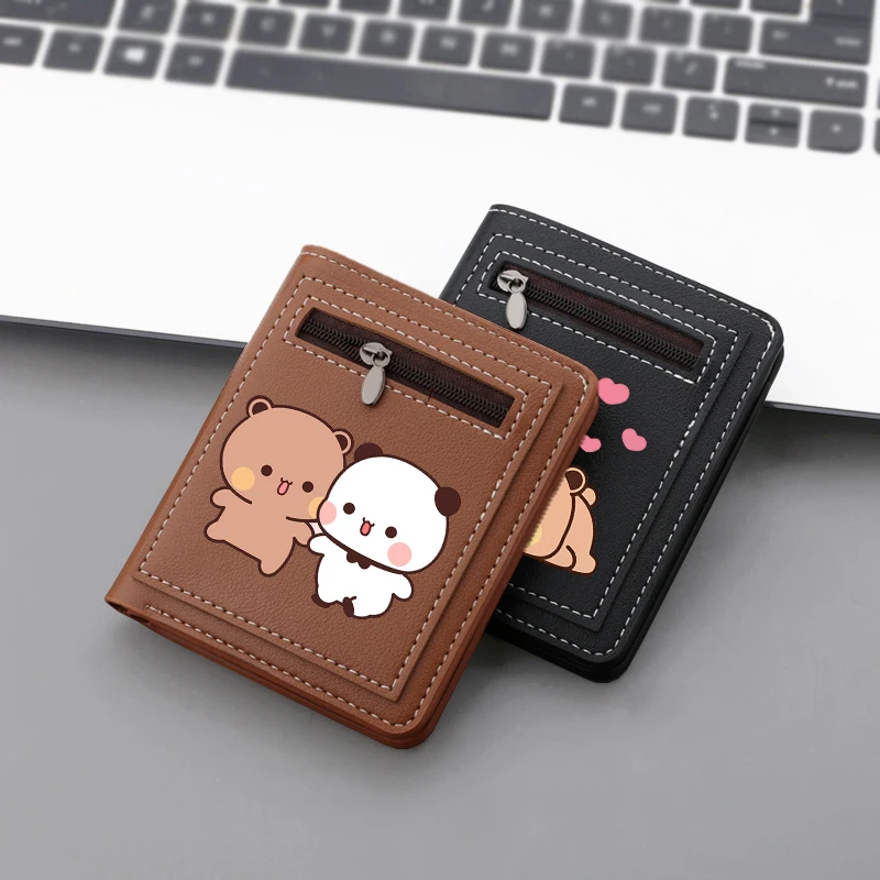 

Bubu Dudu Woman Man Wallet Kawaii Short Wallets Portable Card Pack Fashion Zipper Coin Purse Adult Card Holder Cartoon Money Bag