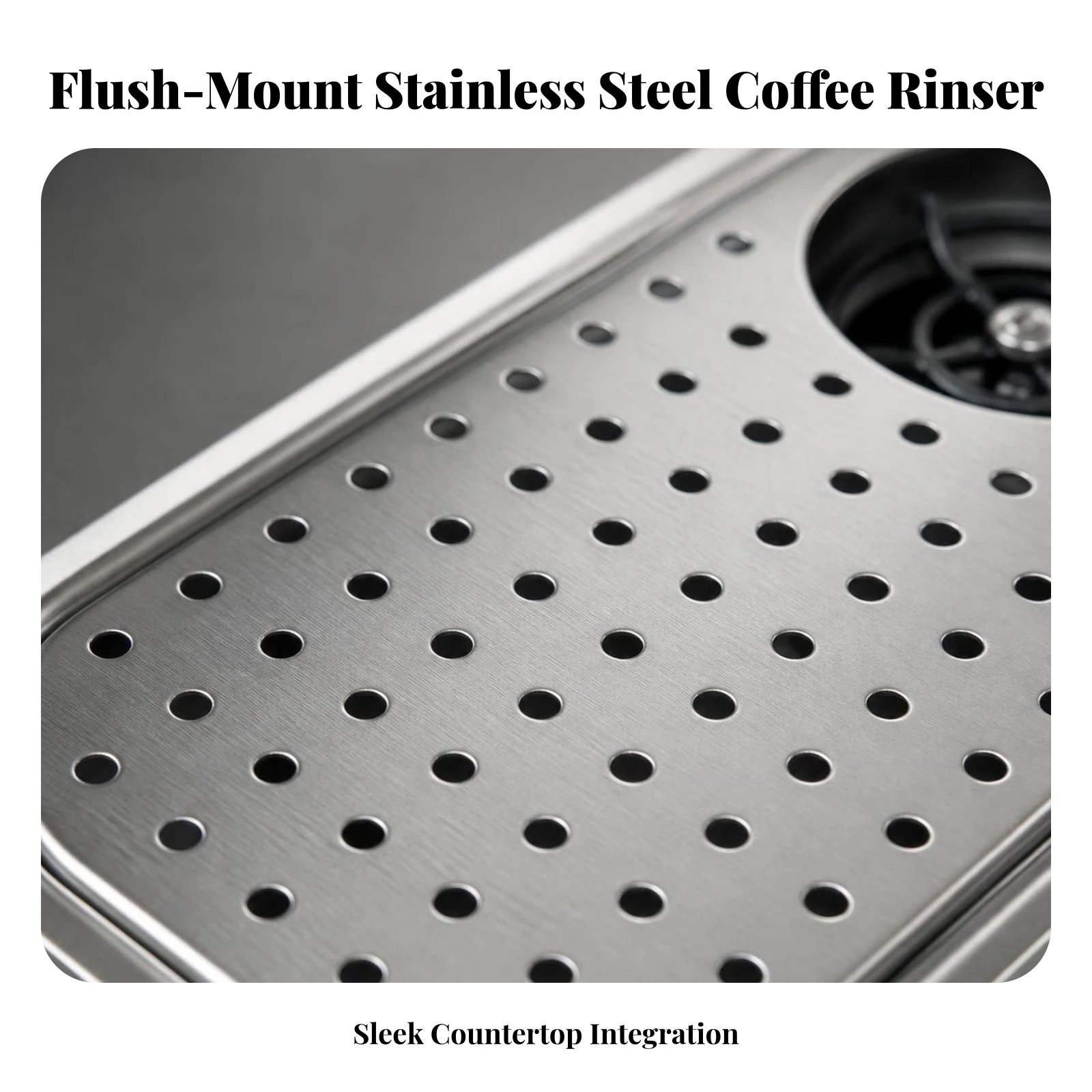 Cup Washer with Drain Tray Commercial Built-in Glass Rinser Cup Washer with Drainage Tray Rust-Resistant Long-Lasting