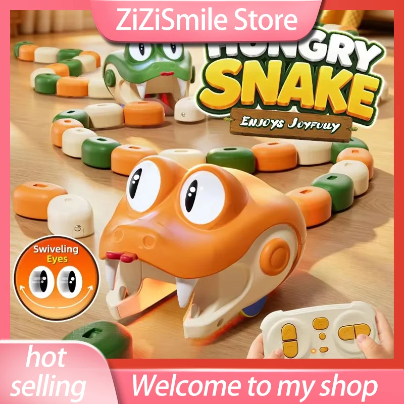 Indoor Game Remote Control Magnetic Gluttonous Snake Toy Two Player Interactive Battle Eater Snake Car With Remote Control