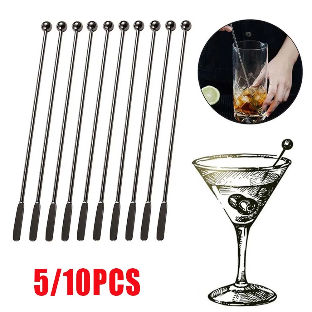 Stainless Steel Mixing Drink Bar tool Mixer Cocktail Stirrers Swizzle Stick Mixing Sticks Cocktail Stirrers