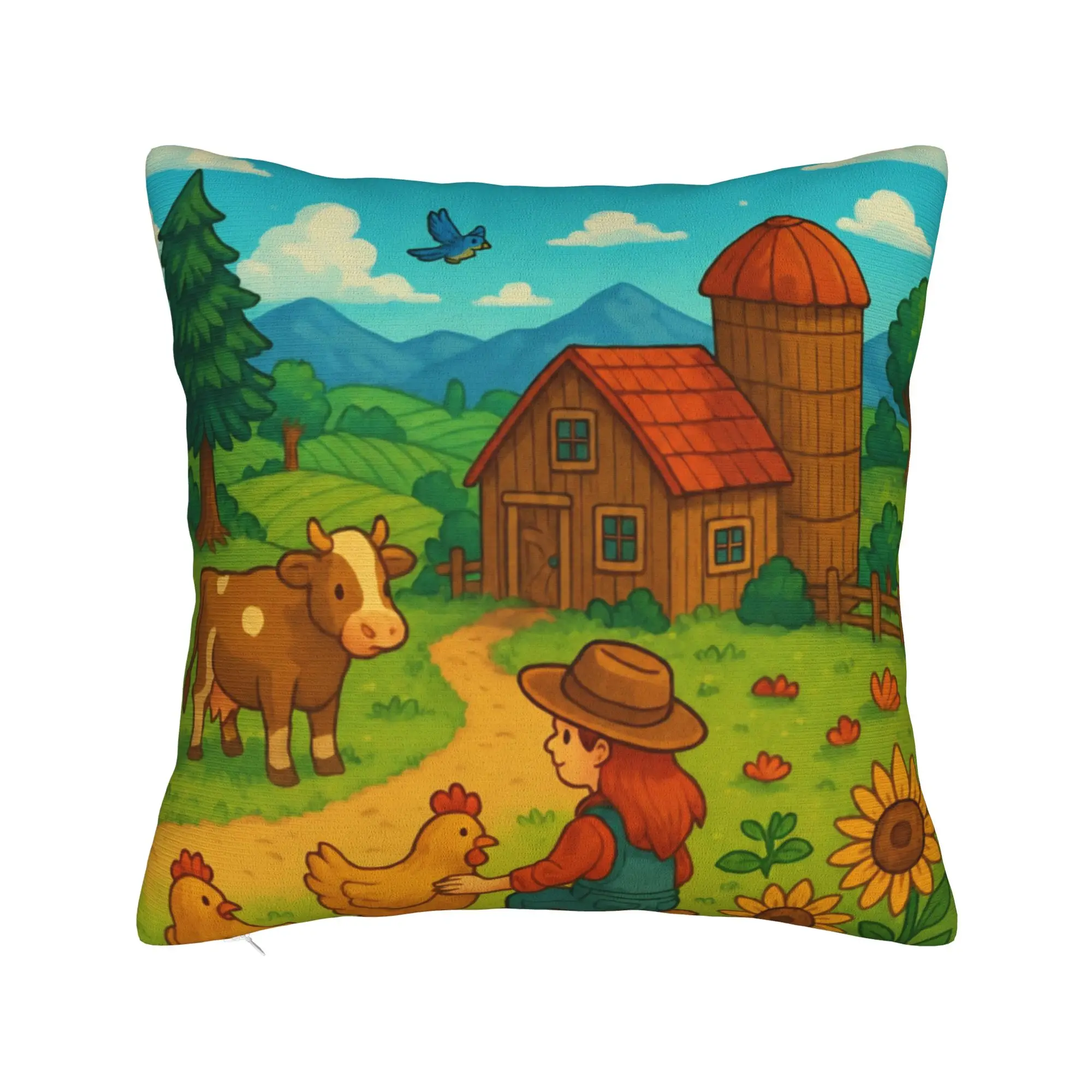 Stardew Valley Animals Pillowcases Merch Printed Cushion Cover Decor  Pillow Case Cover Chair Multiple Sizes
