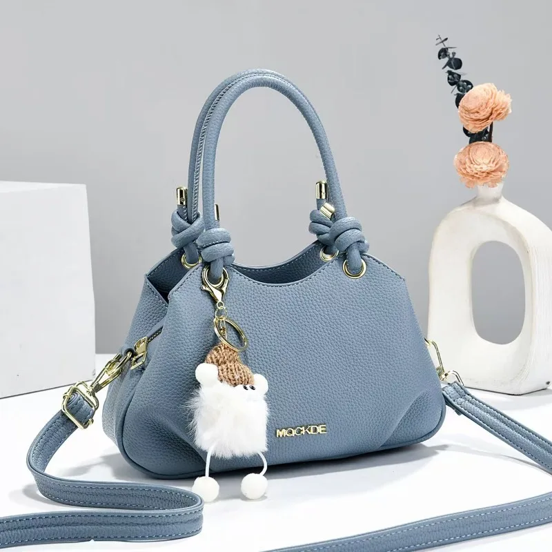 2026 New Women's Crossbody Bag Fashion High Quality Women's Handheld Shopping Bag Solid Color Versatile Mom Phone Storage Bag