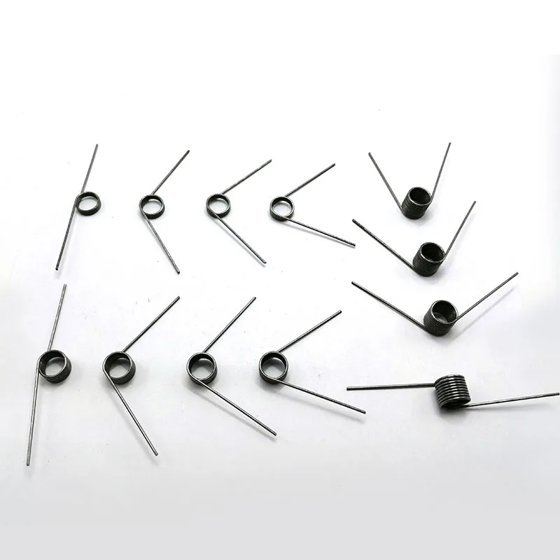 5PCS 65Mn Steel Helical Torsion Spring V-Shaped Helicaltorsio Ring Wire Diameter 0.7mm Angle 60/90/120/180 Degrees