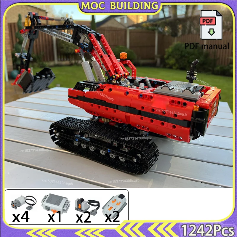 Tecnología Control remoto excavadora motorizada RC coche vehículo con función de potencia Moc montaje de bloques de construcción juguetes de construcción