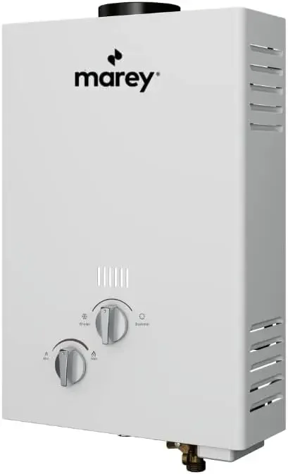 GA10FLP 2.64 GPM, 68,240 BTU's LP Gas Flow activated Gas Tankless Water Heater, White