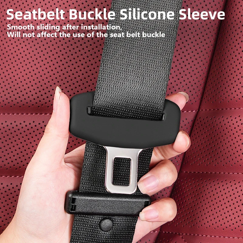 

For Bmw X3 F10 E90 Car seat belt buckle cover silicone rubber Anti collision measures Anti abnormal noise Seat belt accessories