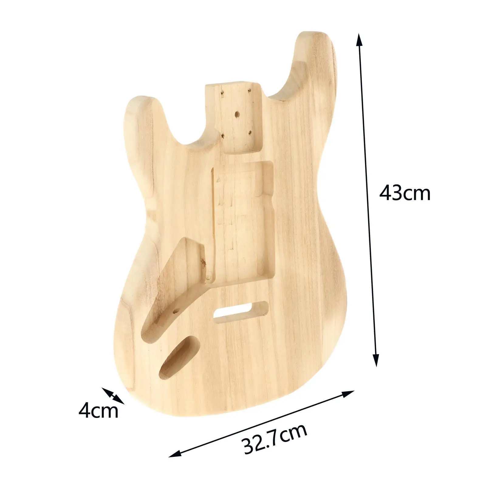 Unfinished Guitar Body Wooden Blank Guitar Body ST Style Guitar Barrel DIY