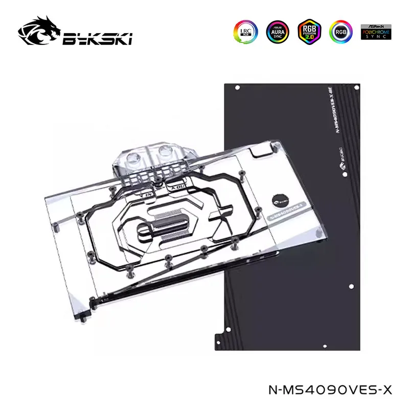 

Bykski Full Cover Water Block Serve For MSI Geforce RTX 4090 VENTUS 3X 24G OC Graphics Card Cooler With Backplate,N-MS4090VES-X