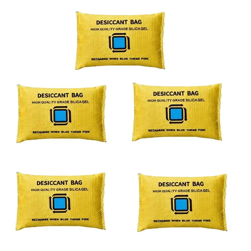

A93Z Reusable Moisture Absorber Dehumidifier Bags 5PCS Closet Dryer Silica Gel Desiccant For Wardrobe Cabinet Basement Car