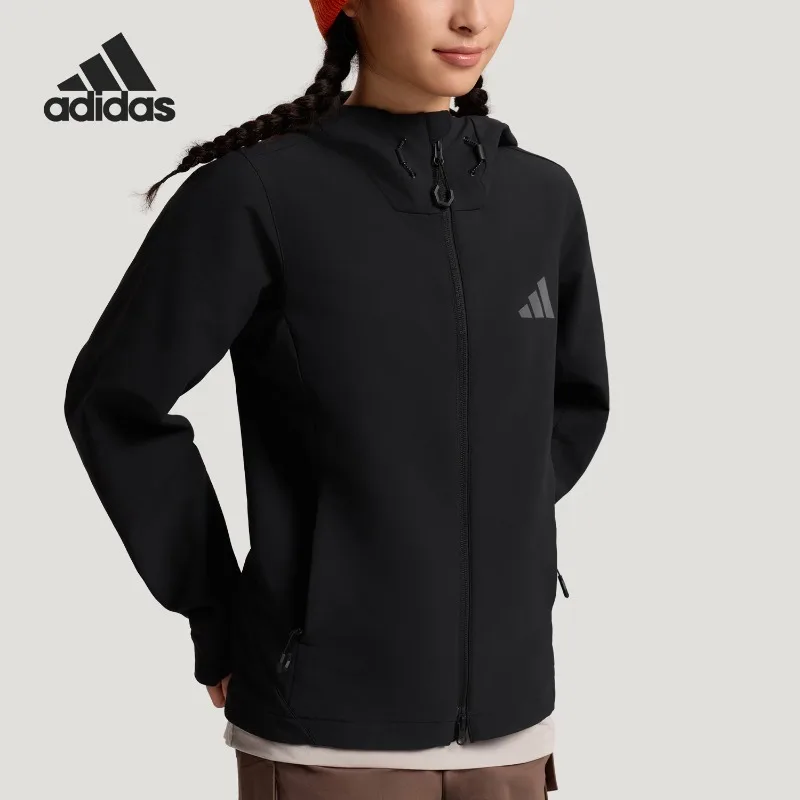 Adidas Spring and Autumn Ladies Outdoor Moisture Permeable Warm Soft Shell Jacket KC6990