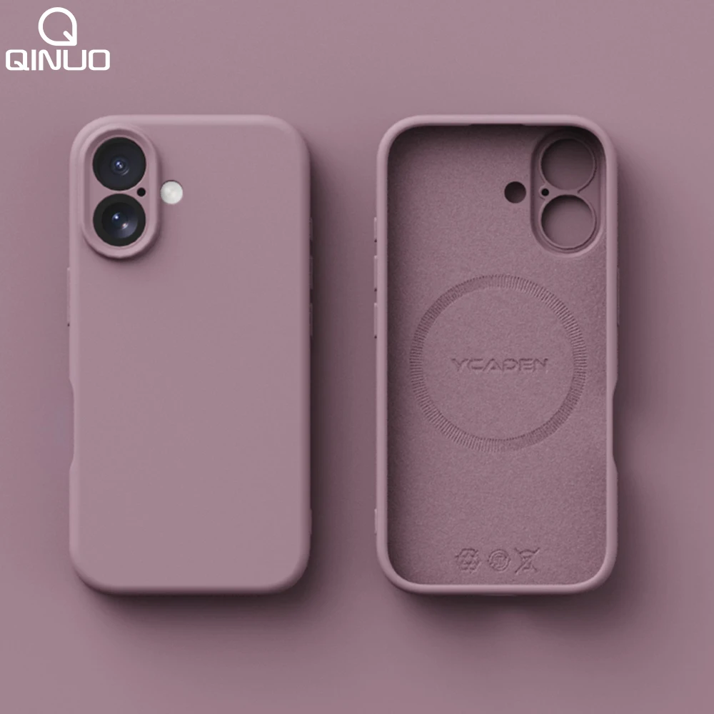 Original Liquid Silicone Magnetic Phone Case For iPhone 17Air 16 Plus 15 14 13 12 17 Pro Max Magsafe