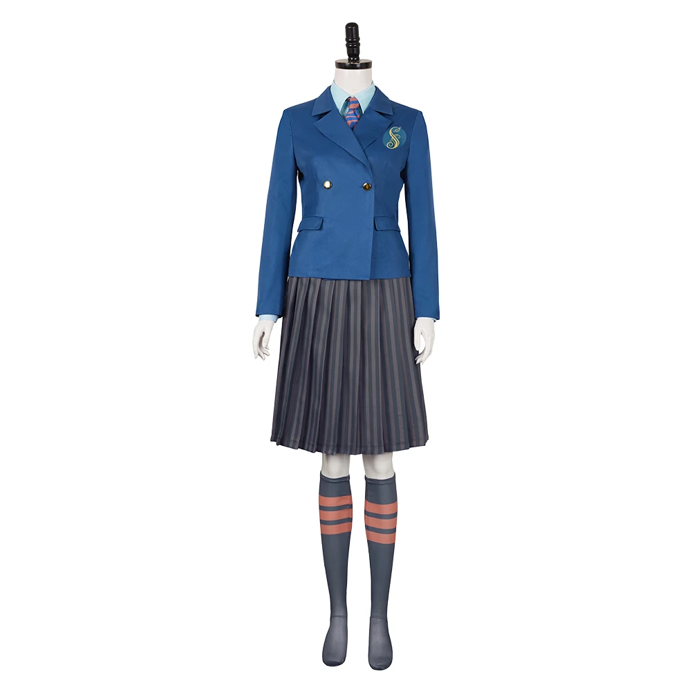 Wicked Cosplay School Uniforms Costume Halloween Carnival Party Disguise Suit Adult Women Coat Shirt Skirt Necktie Outfits