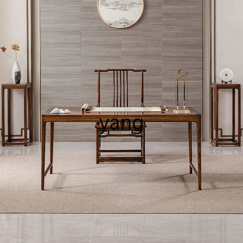 

LTT Modern Minimalist Solid Wood Desk New Chinese Style Study Office Desk Computer Desk