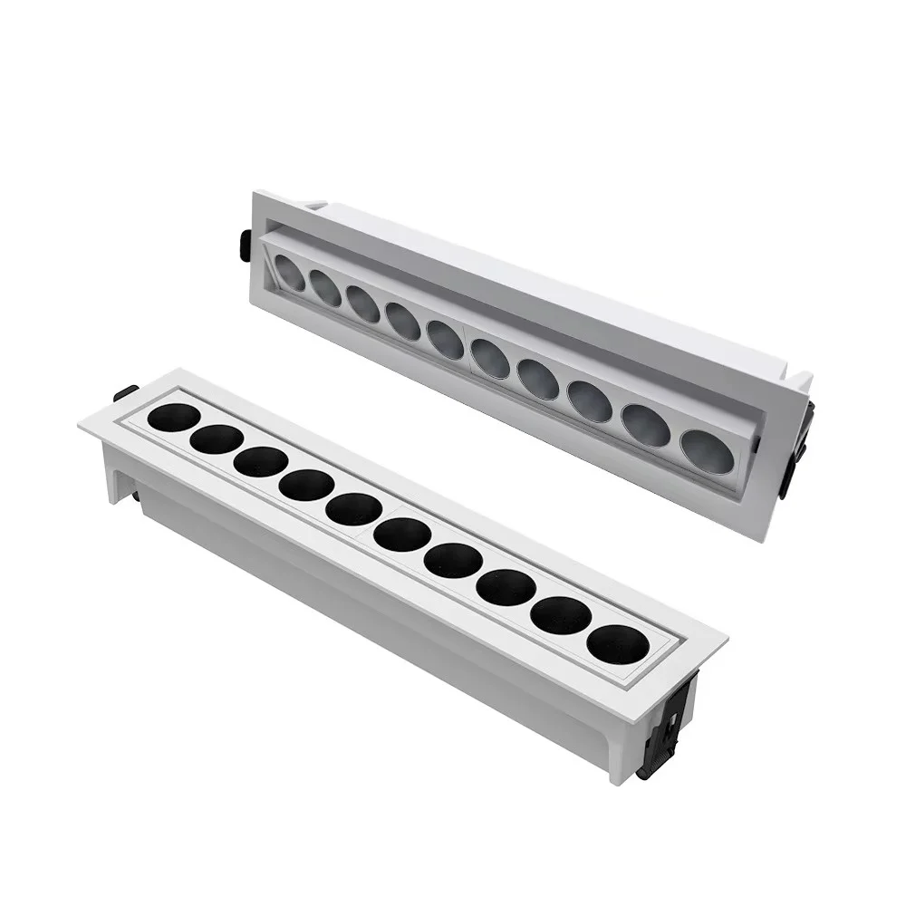 

Recessed Swingable line light dimmable LED downlight 10W 20W ceiling grille light COB spot light Indoor lighting AC110V-220V