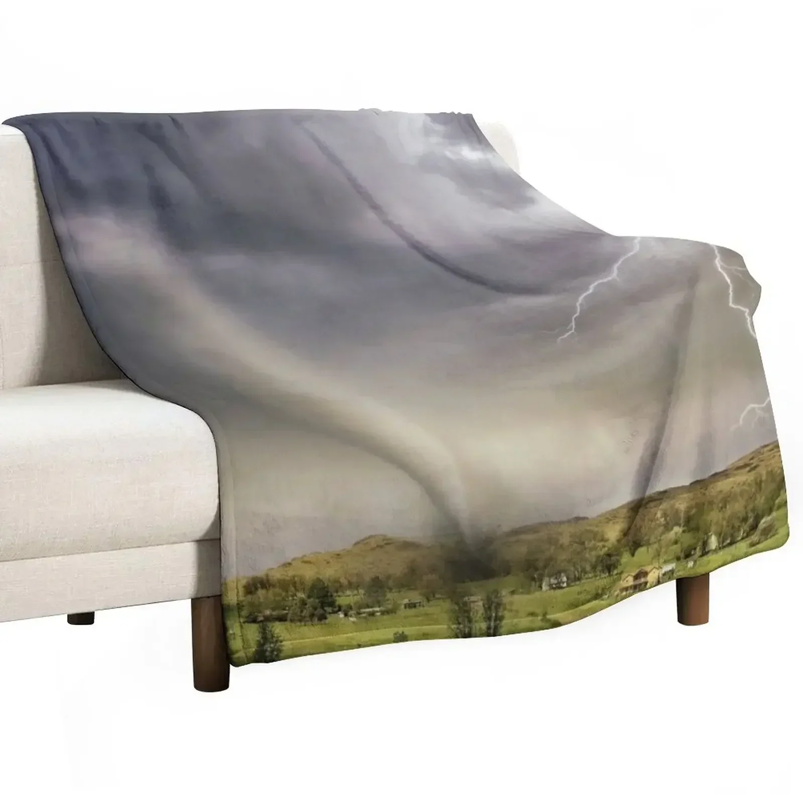 Tornado storm Throw Blanket Decorative Sofas Soft Beds Winter beds bed plaid Blankets