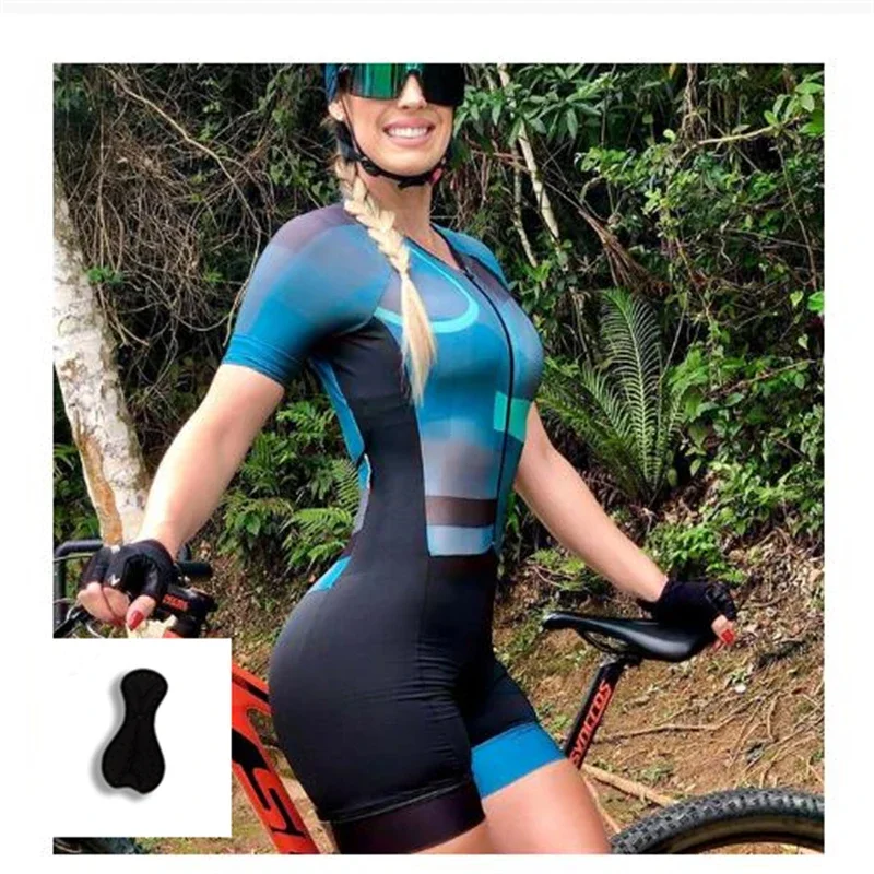 2024 New Custom printing woman's cycling jersey, Triathlon Bike Wear Short Sleeve Women's cycling  jerseys  Triathlon Jumpsuit