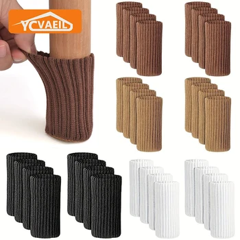 16 pièces pieds de chaise chaussettes tricotées meubles pied...