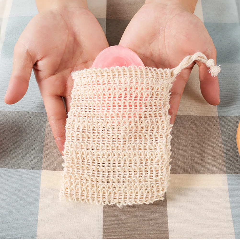 

4pcs Drawstring Soap Foaming Bags Lightweight Mesh Pouches For Bath Face Cleaning Soap Net Holder Saver Cleansing Foaming Net