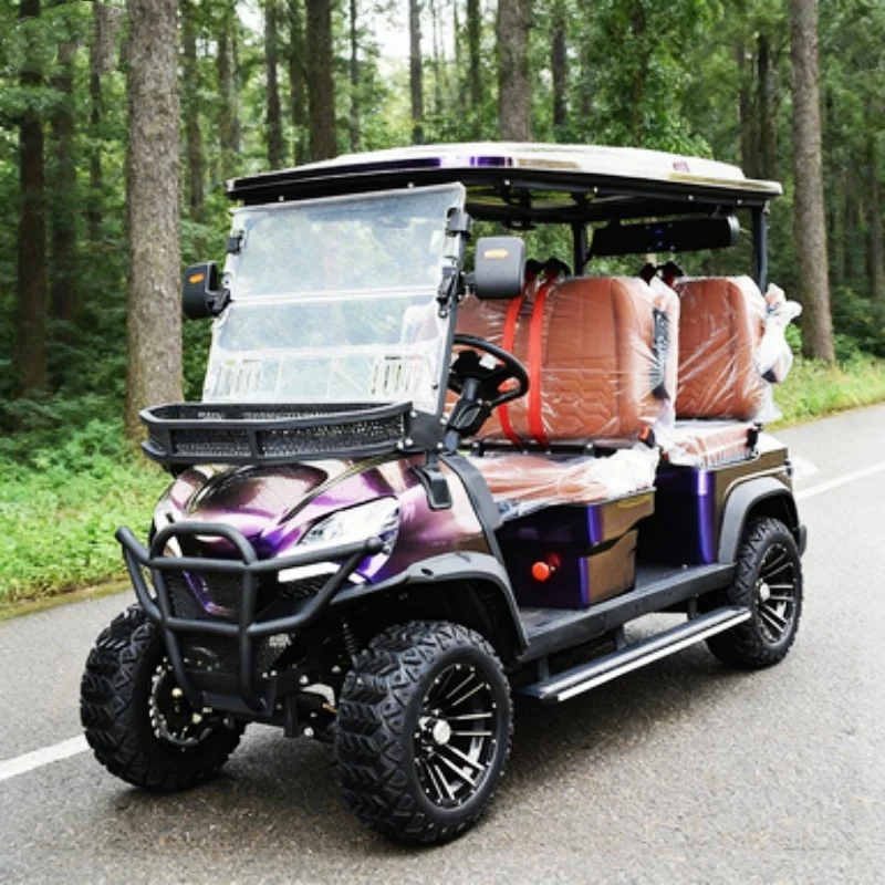 New Off-Road Electric Golf Cart Buggy For Sale High-End Seats With Armrests Gear Adjustment Sound Bar Aluminum Alloy Wheels