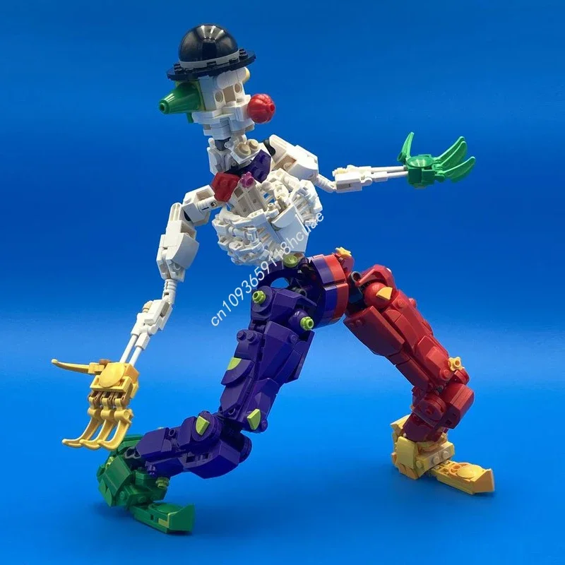 

508 деталей MOC Funny Bones: развивающий конструктор STEM, пластиковые строительные блоки, творческая игрушка, подарок на Рождество