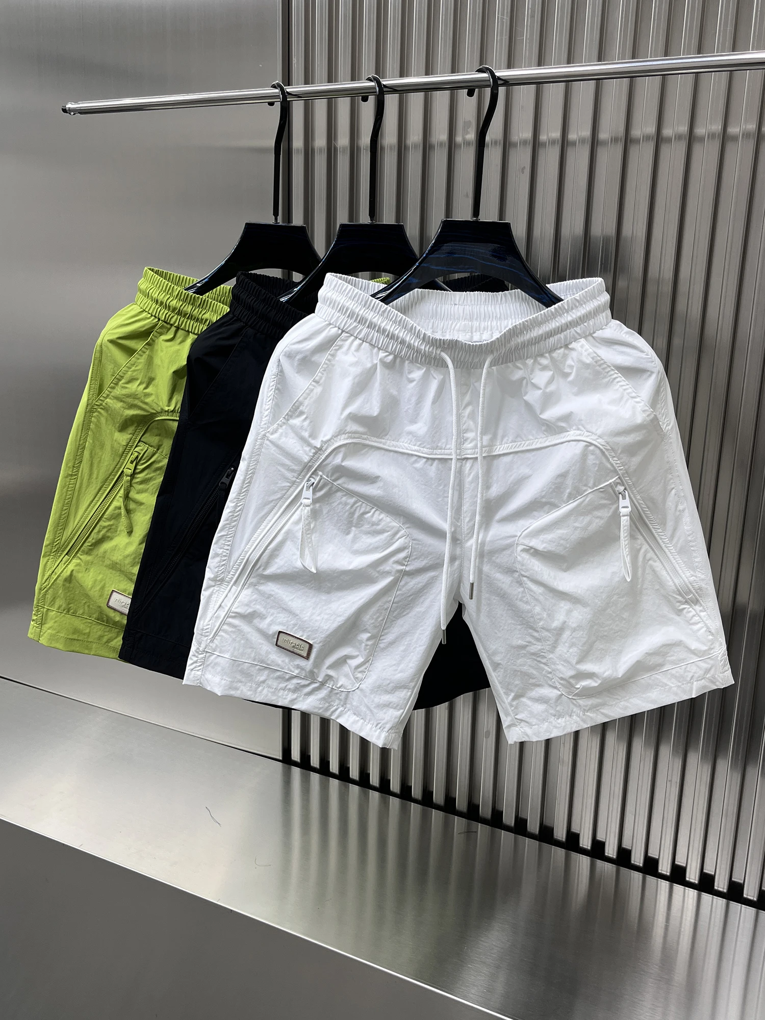 

Summer Qui Dry Casual Men's orts Faionable American Workwear Zipper ket Straight Leg Sports Pants Youth Active Sle