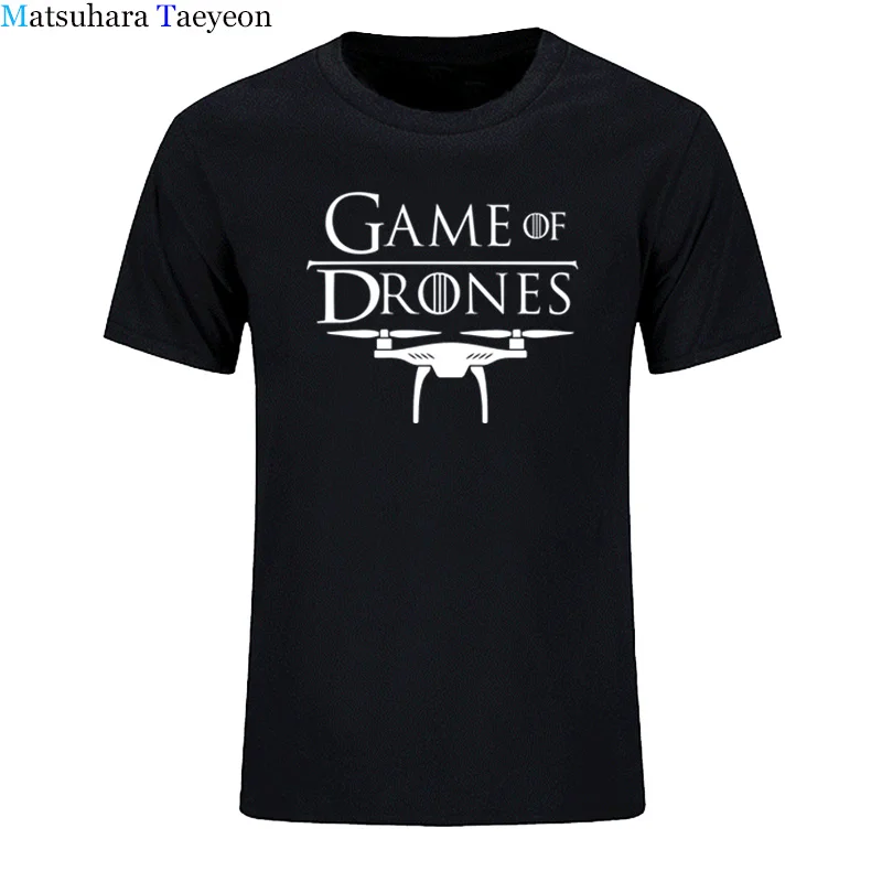 Summer New Drone T Shirts Cool Printed Mens Short Sleeve Cotton Game of Drone T-shirt Man Drone Funny Tee Shirt Tops Tee TO06