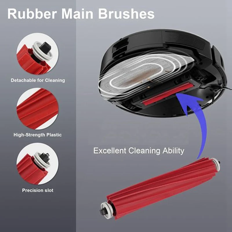 ABDJ-para Roborock S7 Maxv Ultra/S7 Pro Ultra accesorios para aspiradoras cepillo lateral principal filtro de fregona bolsa de polvo