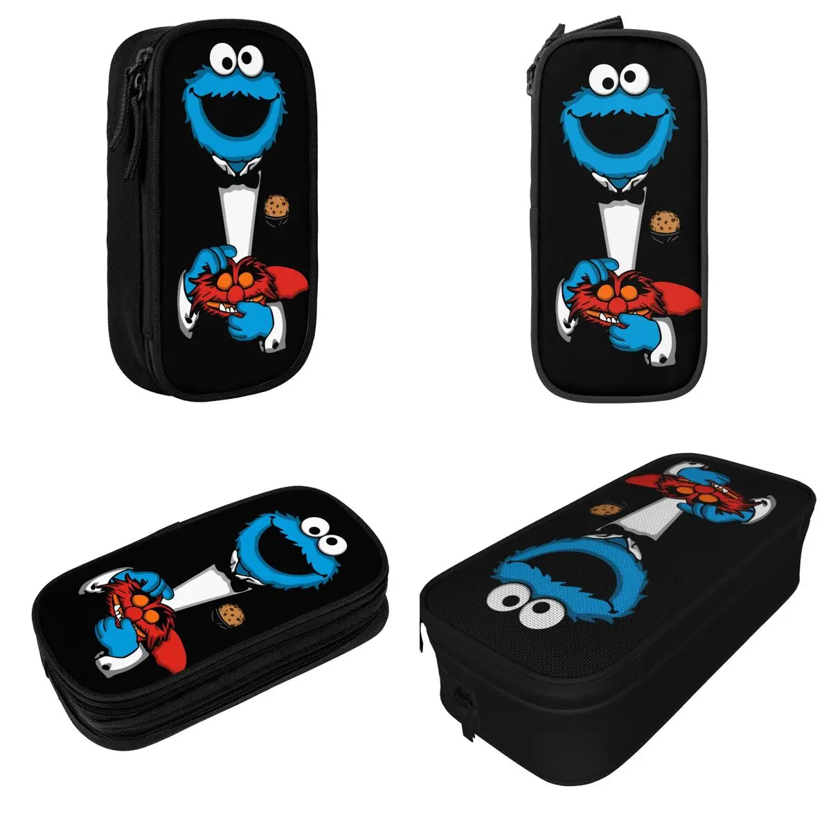 The Cookie Monster Pencil Case The Godfather Mashup Pencilcases Pen Big Capacity Bag School Supplies Zipper Stationery