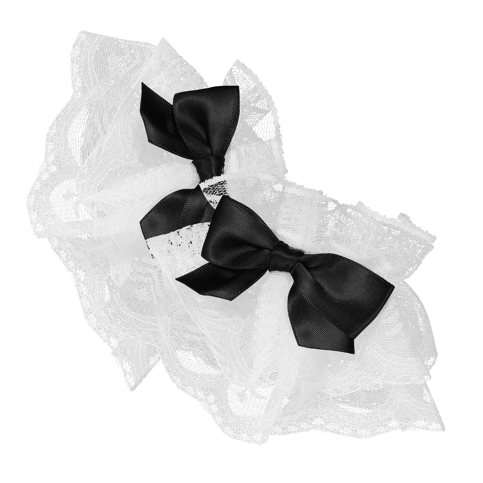 زوج واحد من أصفاد المعصم من الدانتيل، قفازات أنيقة بدون أصابع للنساء، إكسسوارات أزياء رومانسية لحفلات الزفاف وحفلات الشاي والمهرجانات #3