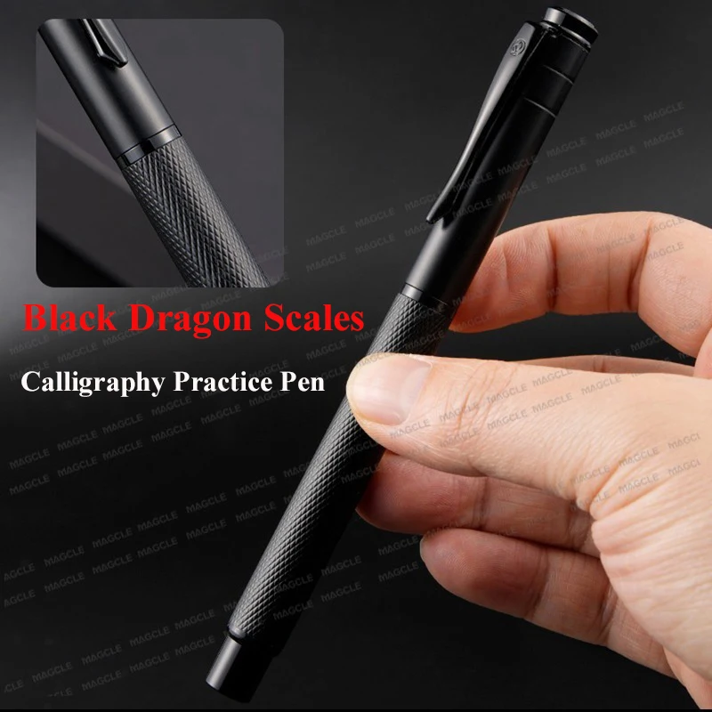 

Classic Black Fountain Pen Metal Dragon Scales Shaft Simple Gift Pens Quality Value Smooth Write Artwork Business Study Supplies
