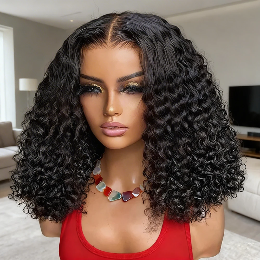 

Короткие парики-боб из натуральных волос с глубокой волной, 8-16 дюймов, 13x4, 13x6, HD прозрачный кружевной фронт, бразильские кудрявые парики-боб из натуральных волос для женщин