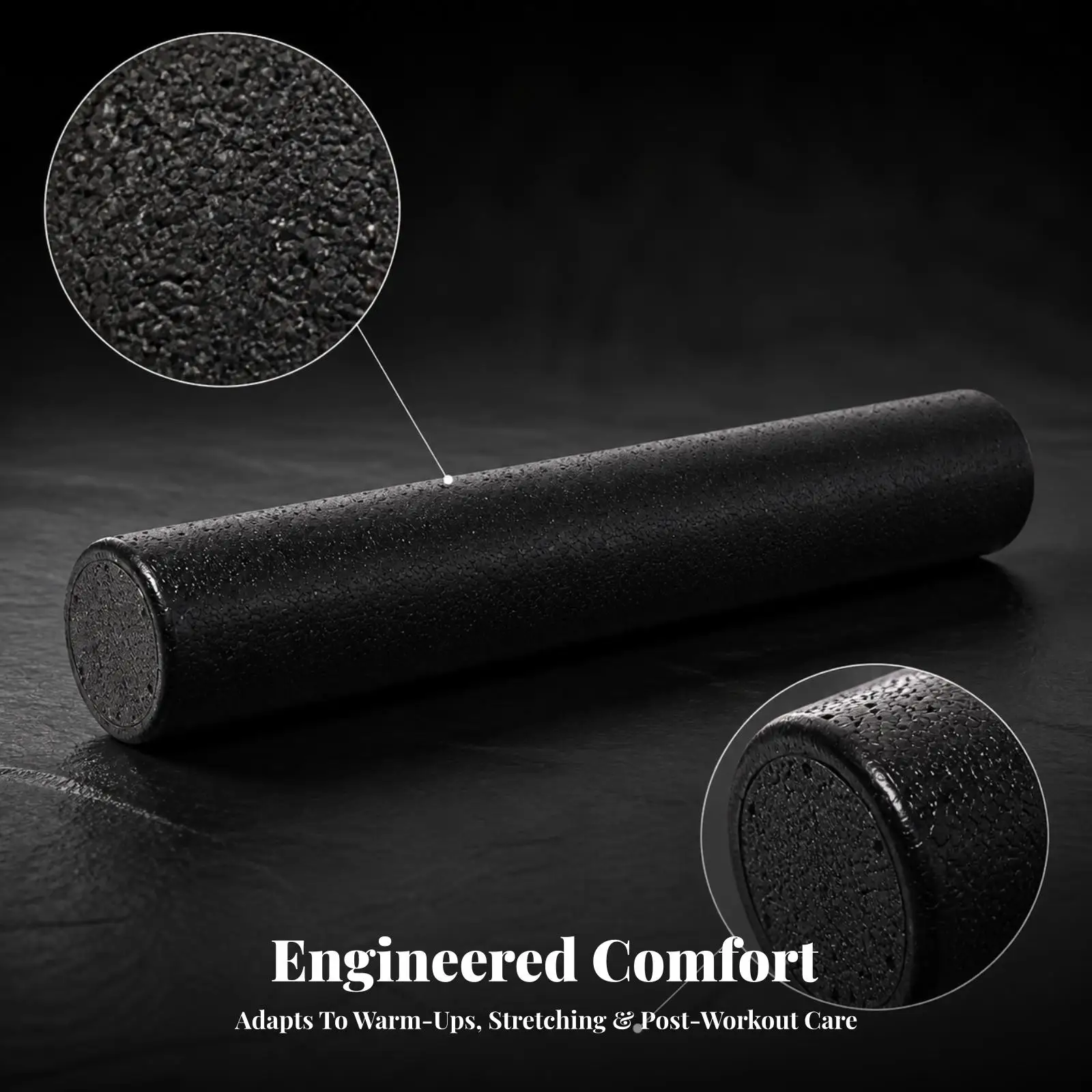 Smooth Rounded Rim EPP Foam Roller for Physical Therapy Spinal Alignment and Daily Stretching Routine