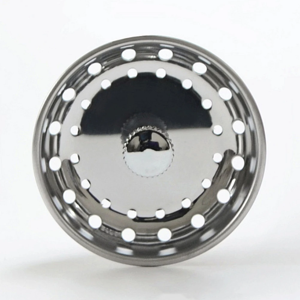 

Stainless Steel Sink Drain Cover Rubber Plug Kitchen Bathroom Laundry Waste Drain Stopper Sinkhole Covers Easy Install