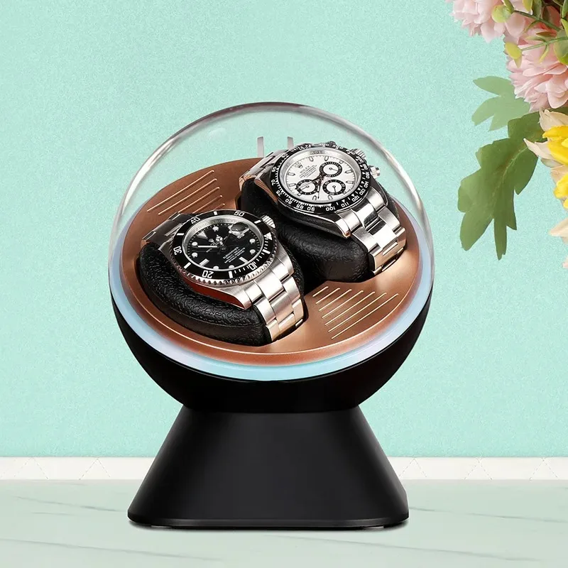 Double Glass Top Watch Winder, 2025 Automatic Rotator with, Premium Display Case for Mechanical Watches Collector Home Storage