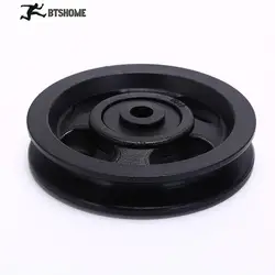 Universal External 50mm/90mm/100mm Diameter Wearproof Nylon Bearing Pulley Wheel Cable Gym Fitness Equipment Part Color Randomly