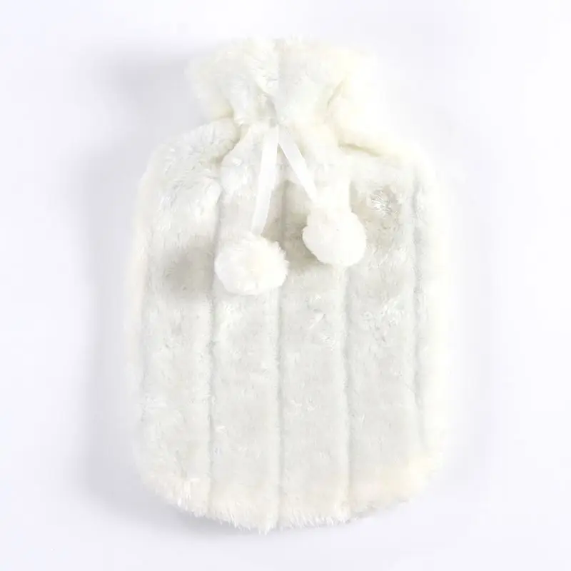 2l Winter Protective Case Removable Plush Hot Water Bottle Cover Cold-Proof Warm Faux Fur Fleece Cover Heat Preservation Covers