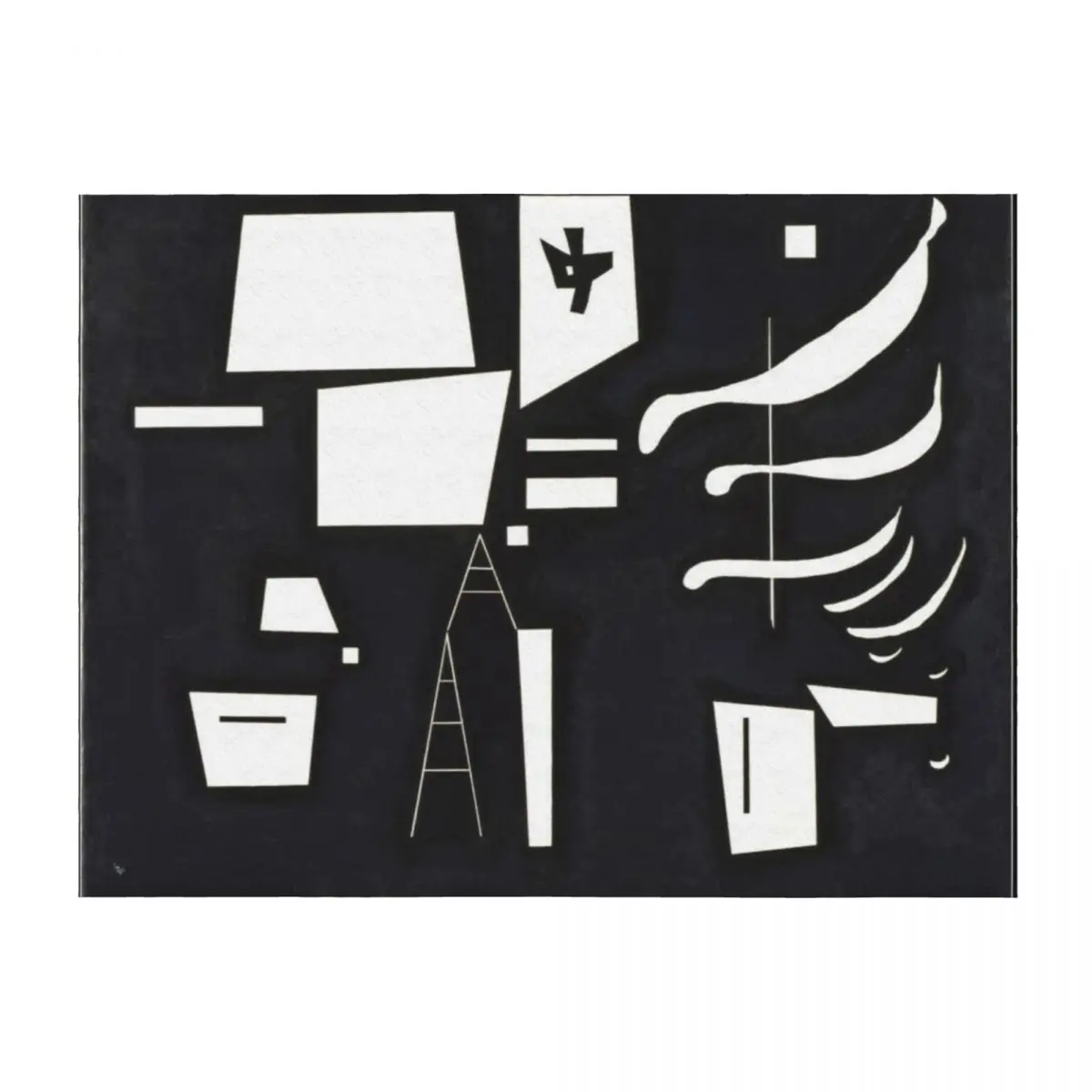 

Kandinsky - White - Soft and Hard, abstract art Throw Blanket Soft Plush Plaid Soft Plaid Flannels Bed linens Blankets
