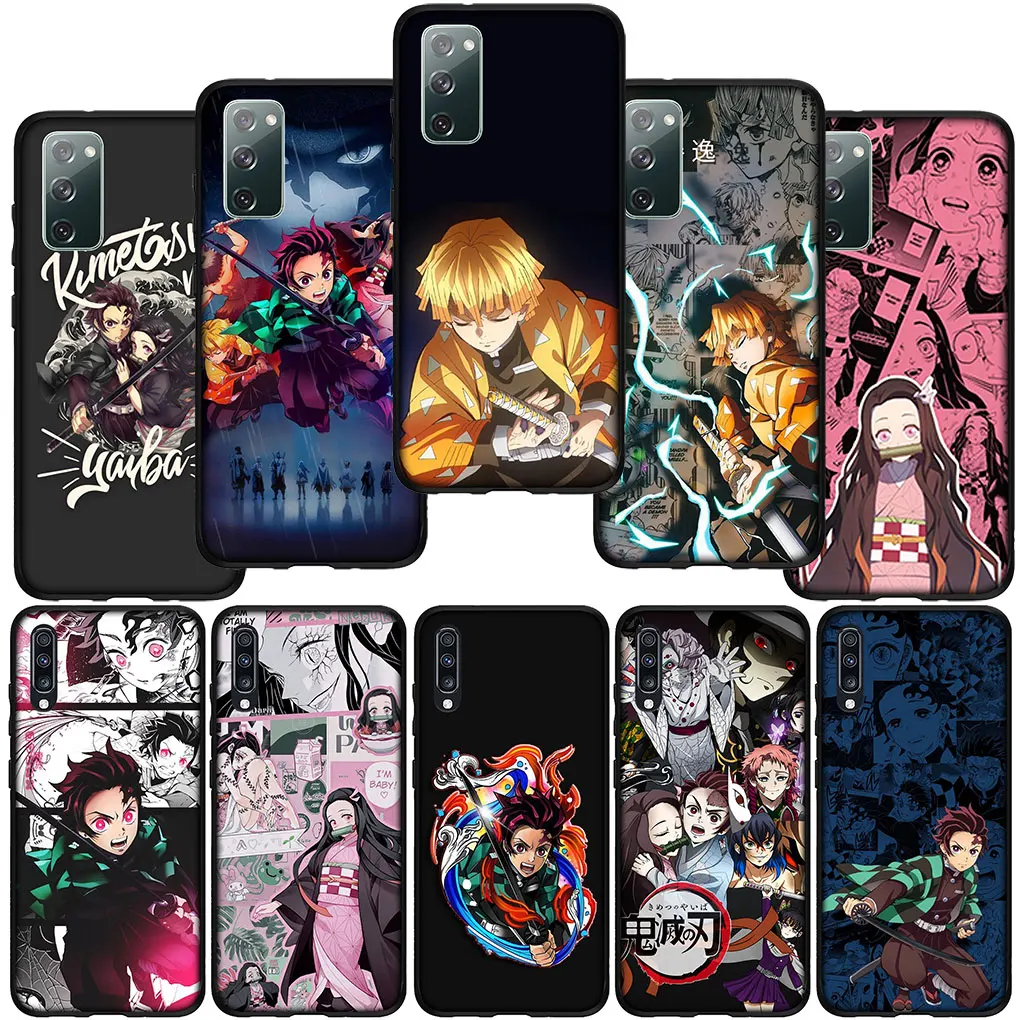 Чехол для телефона Kamado Tanjirou Nezuko Demon Slayer для Samsung Galaxy S23 S22 S21 S20 Fe Ultra S8 Plus A12 A13 A21S A71 S7