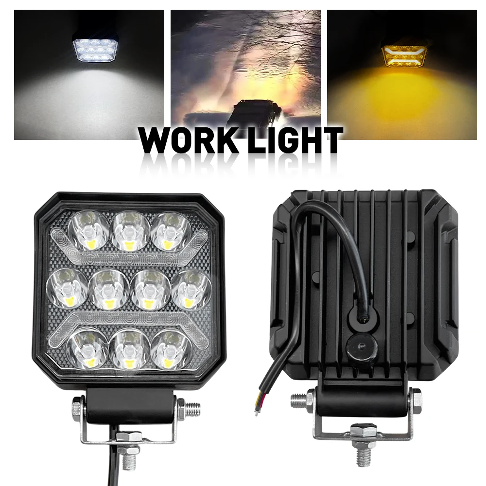 

2Pcs 12V 24V LED Working Light LED Work Light Spotlight LED Headlights for Auto Motorcycle Truck Boat Tractor Trailer Offroad
